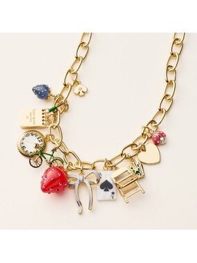 Kate Spade & Target chunky charm statement necklace, limited edition